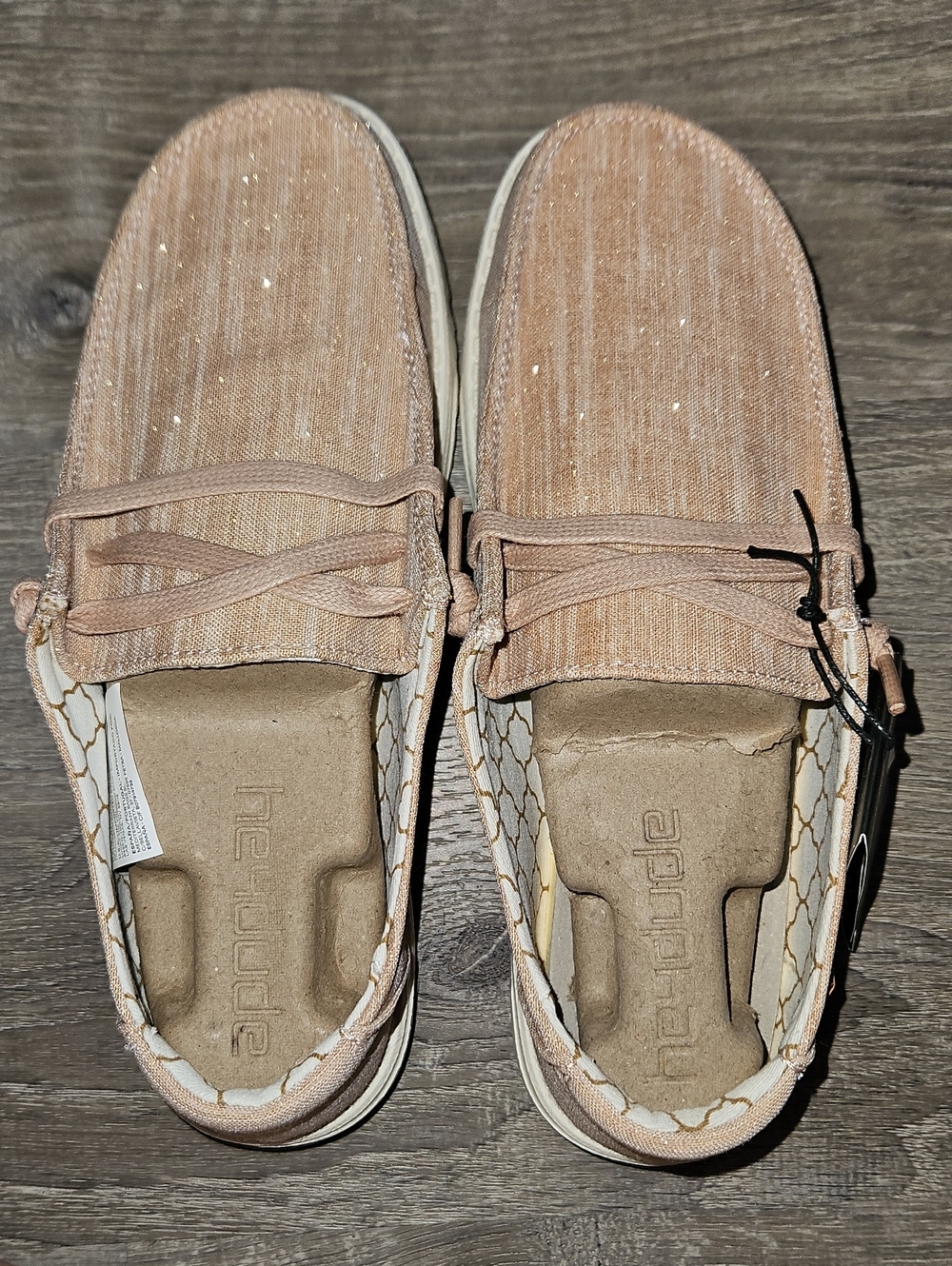 Womens Hey Dude Wendy Rose Gold Slip On Shoe
